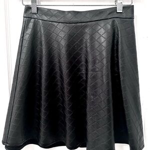 Elegant Black Quilted Skirt